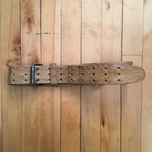 Vintage Handmade Leather Belt - Picture 2 of 7